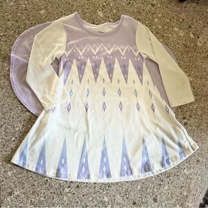Baby Gap- Disney *Recycled Frozen PJ Dress with Detachable Velcro Cape- 4T